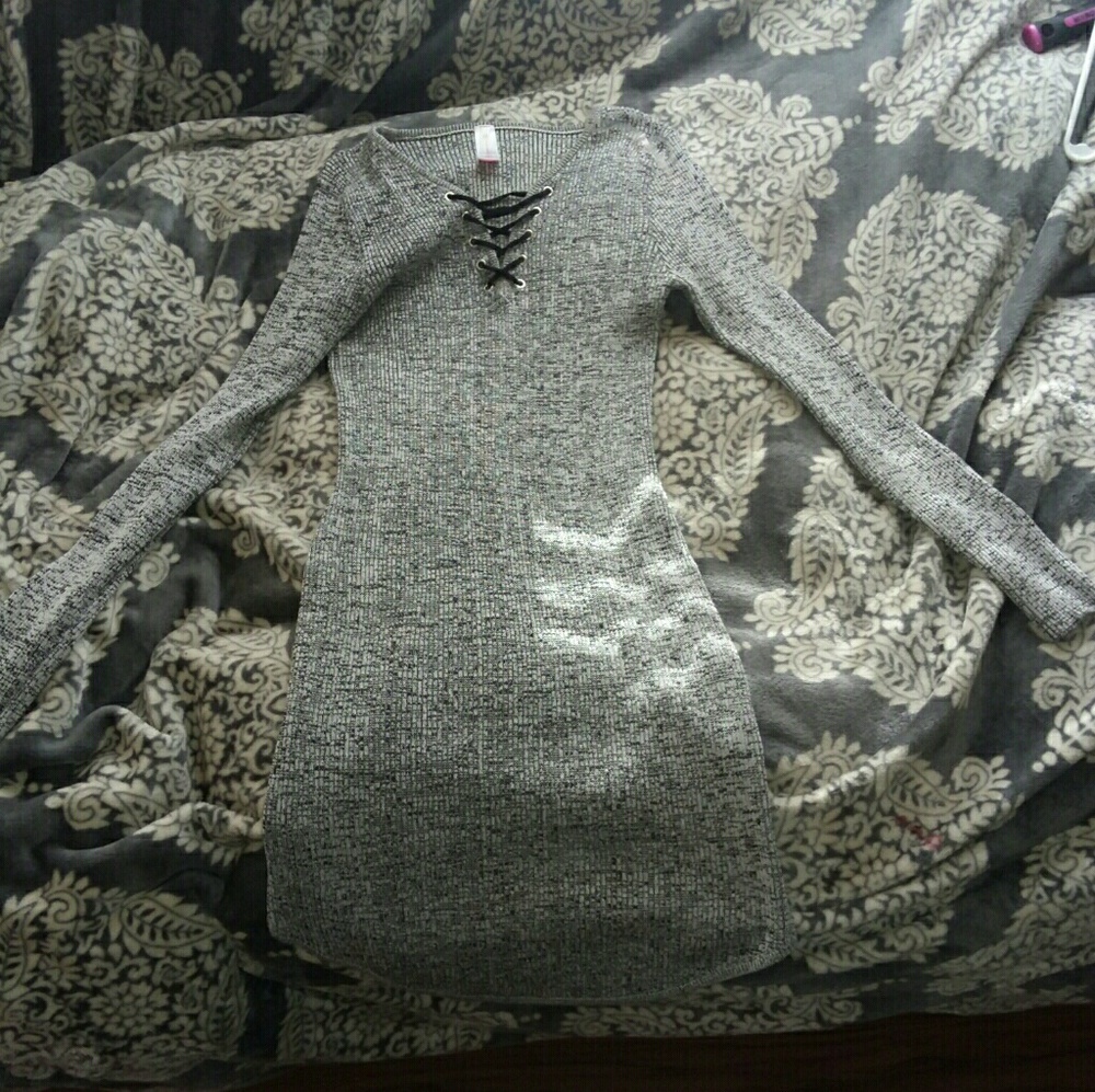 Heather grey sweater dress NWOT